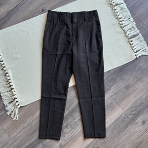 Isabel Marant Etoile Plaid Charcoal Wool Dress Pants